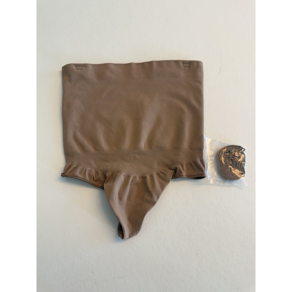 SKIMS Core Control Thong Size 2XL Sienna Dark Nude High Waist Adjustable Straps